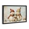 Stupell Industries Snowman Family Of Three Floating Frame, design by Petal Prints Design